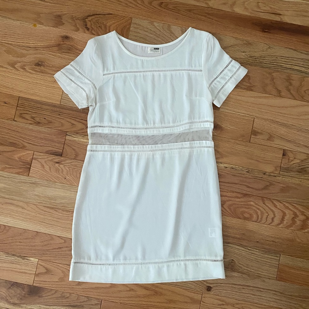 LF White Short Sleeve Dress